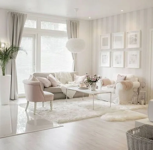 Luxury white living room deals